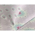 thumbnail image 4 of Ambesonne Shabby Flora Quilted Bedspread Set 3 Pcs, Retro Floral Cabin, King Size, Pale Pink Seafoam White, 4 of 5