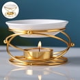 thumbnail image 4 of Quemador de aceite esencial Sunnimix Estilo Europeo Metal dorado Quemador de aceite, 4 of 8
