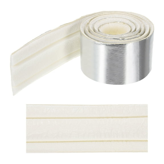 Uxcell Self-Adhesive 3D Wall Edging 90"x3.4" Flexible Peel and Stick Molding Trim for Wall Mirror Door Wardrobe Gap Sealing, White