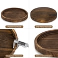 thumbnail image 4 of Hanobe Decorative Candle Plate Holder Trays Coffee Table Decor, Round Wooden Serving Tray Centerpiece for Table 11.8”, 4 of 9