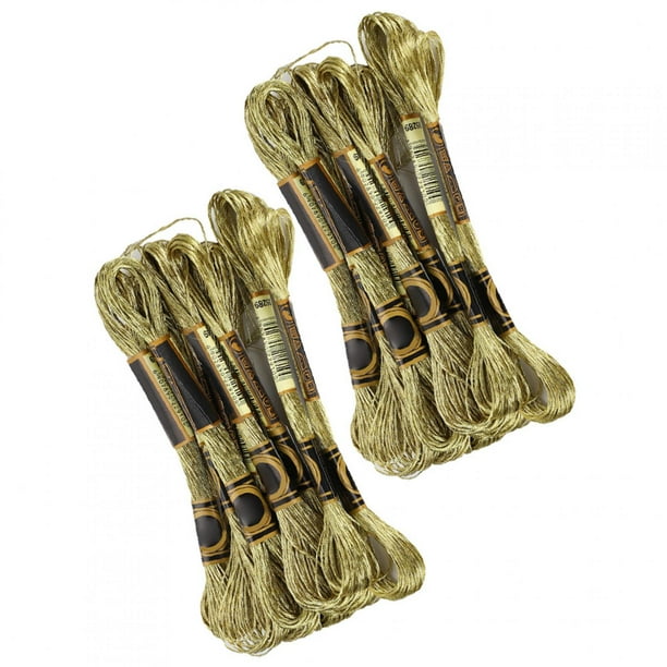 Stitch Skeins, Light Gold Embroidery Thread, Sewing Thread No Fading ...