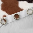 thumbnail image 4 of Homewish Retro Farm Cowhide Curtains Pack of 2 (42x84 Each),Rustic Farmhouse Cabin Curtains Blackout,Brown Black Bedroom Curtains For Men Women,Ultra Soft Home Decor, 4 of 6