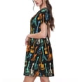 thumbnail image 2 of Hirioo Colorful Guitar for Short Sleeve Dress Women’ Short Sleeve dress with Pockets, 2 of 8
