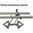 thumbnail image 3 of Double Curtain Rod with Cap Finials 76-112 cm, Curtain Pole with Brackets Fittings Set Window Poles for Living Room&Outdoor, 3 of 4