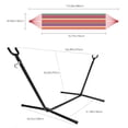 thumbnail image 3 of 9Ft Double Hammock with Space Saving Steel Stand, 2 Person Heavy Duty Standing Hammocks with 440lb Capacity and Portable Carrying Bag, 3 of 9