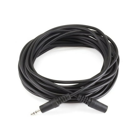 Bafo Black Cables - 25ft 3.5mm Stereo Plug/Jack M/F Cable - Black