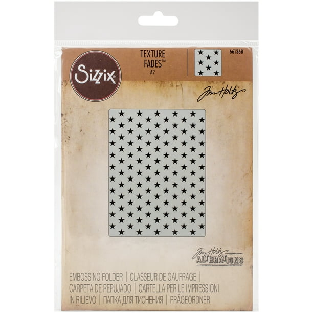 Sizzix Texture Fades A2 Embossing FolderTiny Stars By Tim Holtz