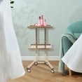 thumbnail image 3 of Gold Rolling Trolley Cart Tray Hair Beauty Salon Spa Storage Equipment Organizer, 3 of 7