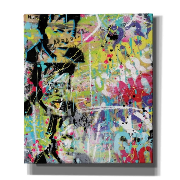 Epic Graffiti 'Him' by David Drioton, Giclee Canvas Wall Art, 26"x30"