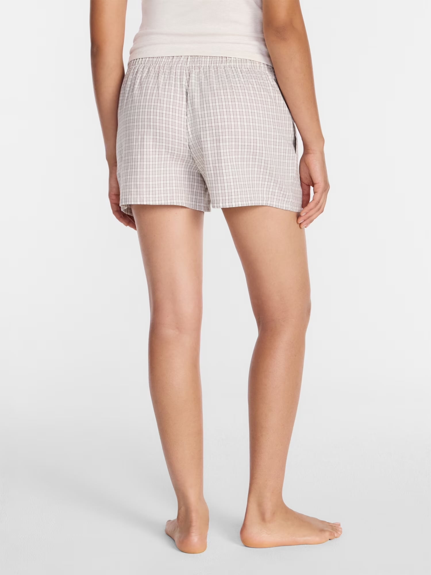 Joyspun Women's Woven Pajama Boxer Shorts, 3'' Inseam, Sizes XS-2X