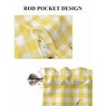 thumbnail image 6 of Gnomes Sunflower Bathroom Window Curtain, Yellow Checkered Pastoral Botanical Wooden Light Filtering Coffee Kitchen Curtains, Bedroom Living Room Curtains 2 Panel 84"x45", 6 of 6