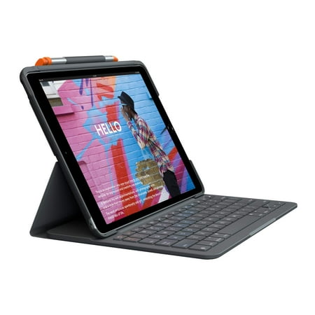 Logitech 920-009482 Slim Folio For iPad (5th 6th & 7th gen) and iPad Air (3rd gen) Keyboard case with Bluetooth