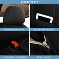 thumbnail image 3 of AOMSAZTO Car Seat Covers Full Set Fit for Toyota Camry 2002-2024 2025: Waterproof Leather Automotive Seat Cushion Protector（Black+Grey), 3 of 7