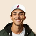 thumbnail image 3 of Dalix Donut Embroidered Mens Cotton Dad Hat Baseball Cap in White, 3 of 5