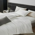 thumbnail image 3 of PURE ERA Long Staple Cotton Duvet Cover Pillow Shams Set 800 Thread Count Sateen Silky Soft Luster Off White Cal King, 3 of 6