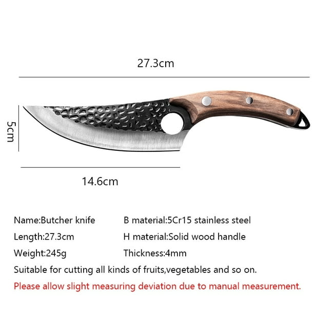 Maiding 5.5 Meat Cleaver Hunting Knife Handmade Forged Boning Knife Serbian Chef Knife Stainless Steel Kitchen Knife Butcher Fish Knife Other