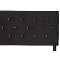 thumbnail image 4 of Home Design Concetta Full Tufted Upholstered Adjustable Headboard, Black, Velvet with Diamond Button Tufting, Modern Bedroom Furniture, 4 of 5