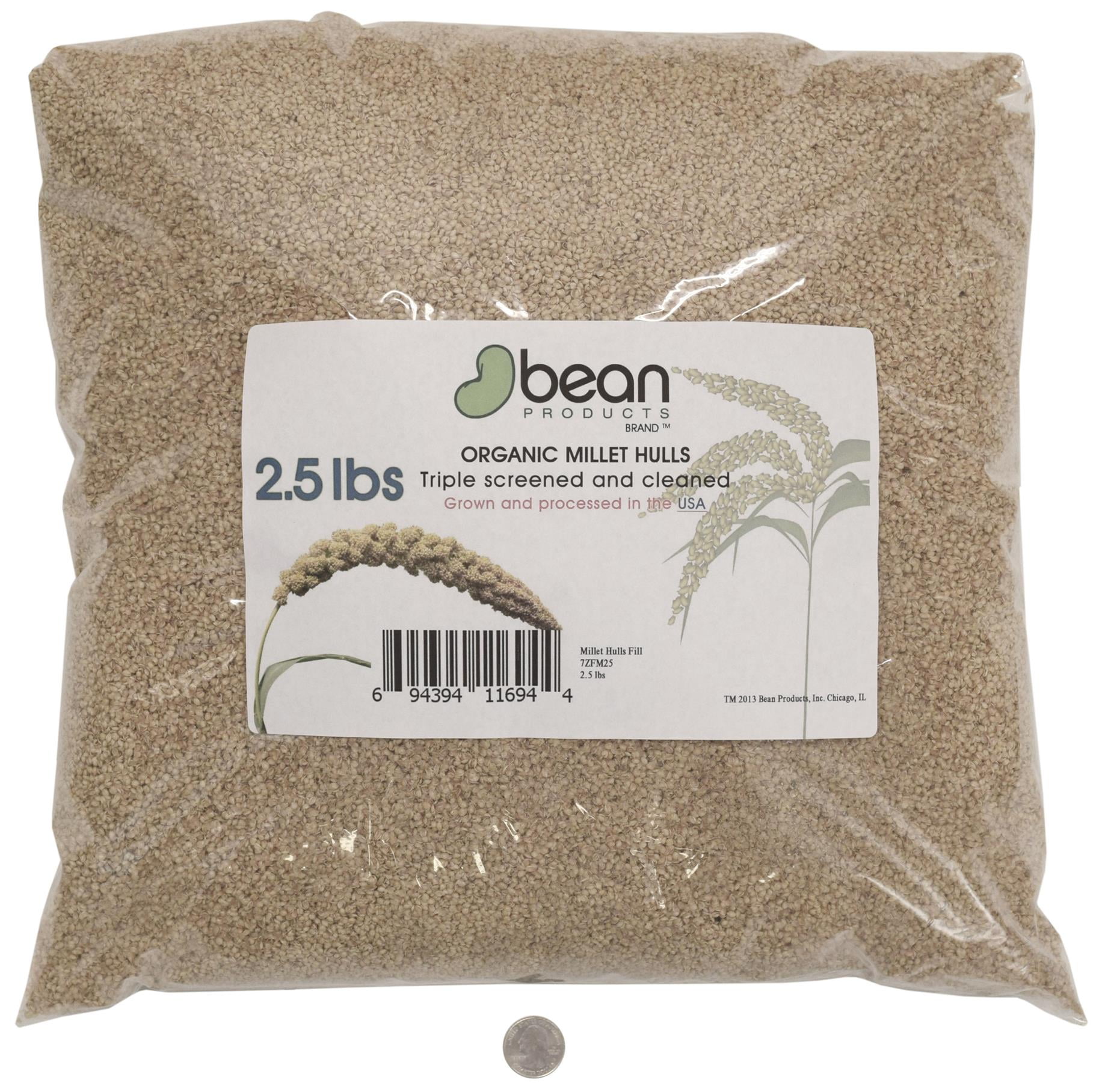 Bean Products Organic Millet Hulls by Made in USA 2.5 lbs