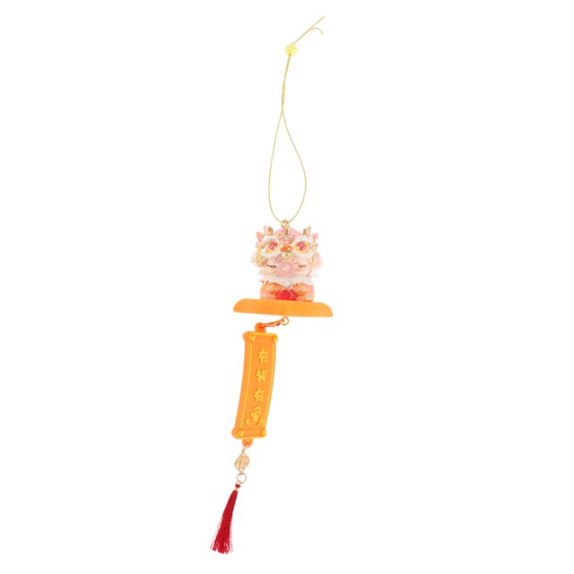 Estatua de dragón colgante para espejo retrovisor de coche, decoración Feng Shui Naranja