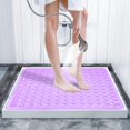 thumbnail image 5 of SANMADROLA Square Bath Shower Tub Mat for Bathroom, Non Slip Bathtub Mats with Suction Cups, Drain Holes, Machine Washable, 21 x 21 Inches, Clear Purple, 5 of 7