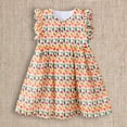 thumbnail image 2 of XXWXYD Girls Floral Print Fairy Dress Summer Casual Wear, Soft Cotton Baby Girl Dress with Ruffled Sleeves, Cute Toddler Dresses for Outdoor Play & Daily Outfits, 2 of 9