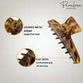 thumbnail image 4 of Parcelona French Pinch Medium Celluloid Covered Spring Jaw Hair Claw for Women, 4 of 14