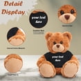 thumbnail image 2 of Made By Aliens  Teddy Bear 11 Inch, Stuffed Animal Personalized Gift - Great Present for Mothers Day, Valentine Day, Graduation, Birthday,Anniversary, get Well,Christmas (Mocha Bear, Black), 2 of 4