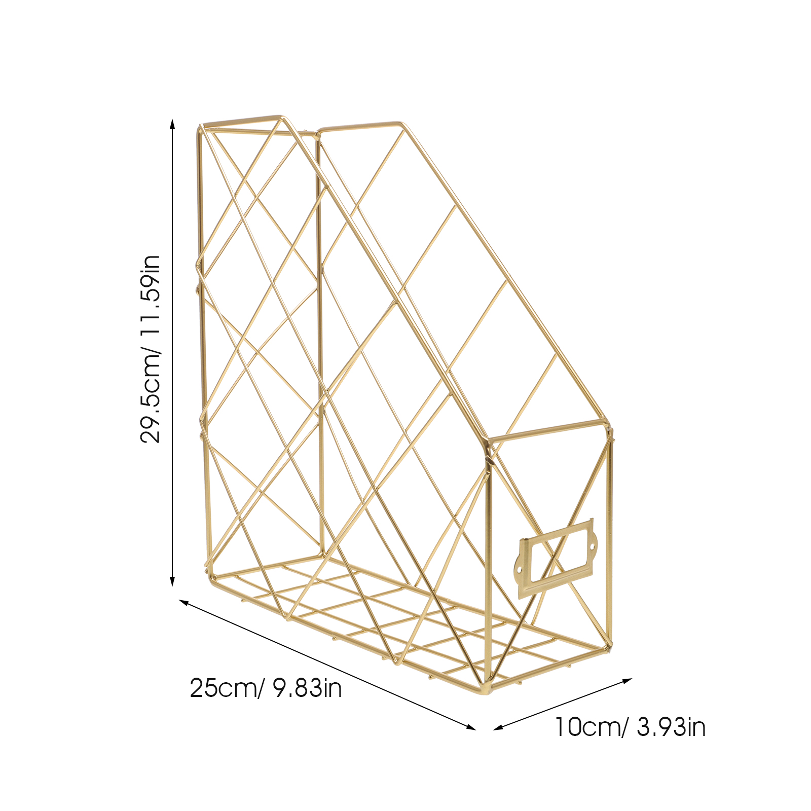 UEETEK Document Storage Rack Golden Desktop Organizer with Nordic Wrought Iron Design