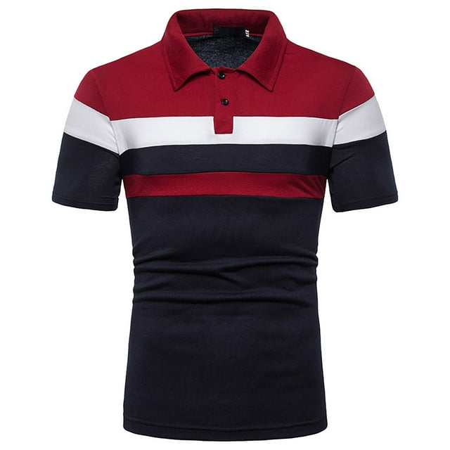 Dvkptbk Mode Personnalité T-Shirt Décontracté Ajusté à Manches Courtes Patchwork pour Homme Haut Blouse en Liquidation