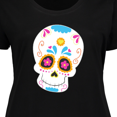 thumbnail image 4 of Inktastic Sugar Skull Blue Women's Plus Size T-Shirt, 4 of 5