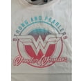 thumbnail image 2 of Wonder Woman Strong and Fearless Pink Big Girl's T-Shirt With Hair Scrunchie - Small (7/8), 2 of 3