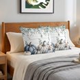 thumbnail image 6 of Pillow Covers 20x20 Set of 2, Blue Grey Pumpkins Fall Throw Pillow Covers Decorative Couch Cushion Cover, Thanksgiving Eucalyptus Leaves Microfiber Soft Square Pillowcases for Bedroom Living Room, 6 of 9