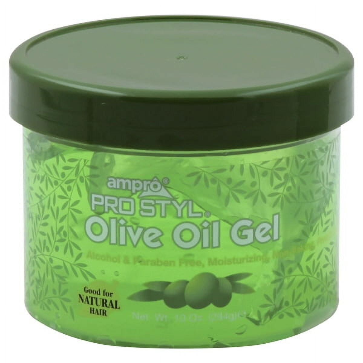 (3 pack) Ampro Pro Styl Olive Oil Styling Gel, 10oz., Moisturizing, Unisex