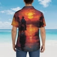 thumbnail image 6 of Balery Sunset River Western Cowboy Print Men's Hawaiian Shirts Short Sleeve Beach Shirt Relaxed Fit Vacation Button Down Shirts-3X-Large, 6 of 9