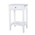 thumbnail image 2 of Ktaxon 2-Tier Nightstand with Storage Drawer, Sofa Table End Table for Bedroom, White, 2 of 6