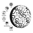 thumbnail image 4 of Susaid Hand Drawn Snake Print Water Proof Spare Tire Cover Wheel Tire Dust-proof Cover Fit Trailer, RV, SUV and Many Vehicle-14 inch, 4 of 6