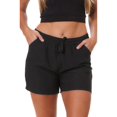 thumbnail image 2 of U.S. Apparel Womens Board Shorts 4 Way Stretch Quick-Dry 5 inseam Shorts, Black, Size: S, US Apparel, 2 of 5