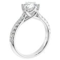 thumbnail image 5 of PEORA Lab Grown Diamond Engagement Ring in 14K White Gold, 1.25 Carats total, Round Brilliant, F-G Color, VS Clarity, Size 8.5, 5 of 5