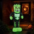 thumbnail image 4 of Costway 8.4 Ft Tall Halloween Inflatable Decoration LED-lit Inflatable Green Zombie, 4 of 9