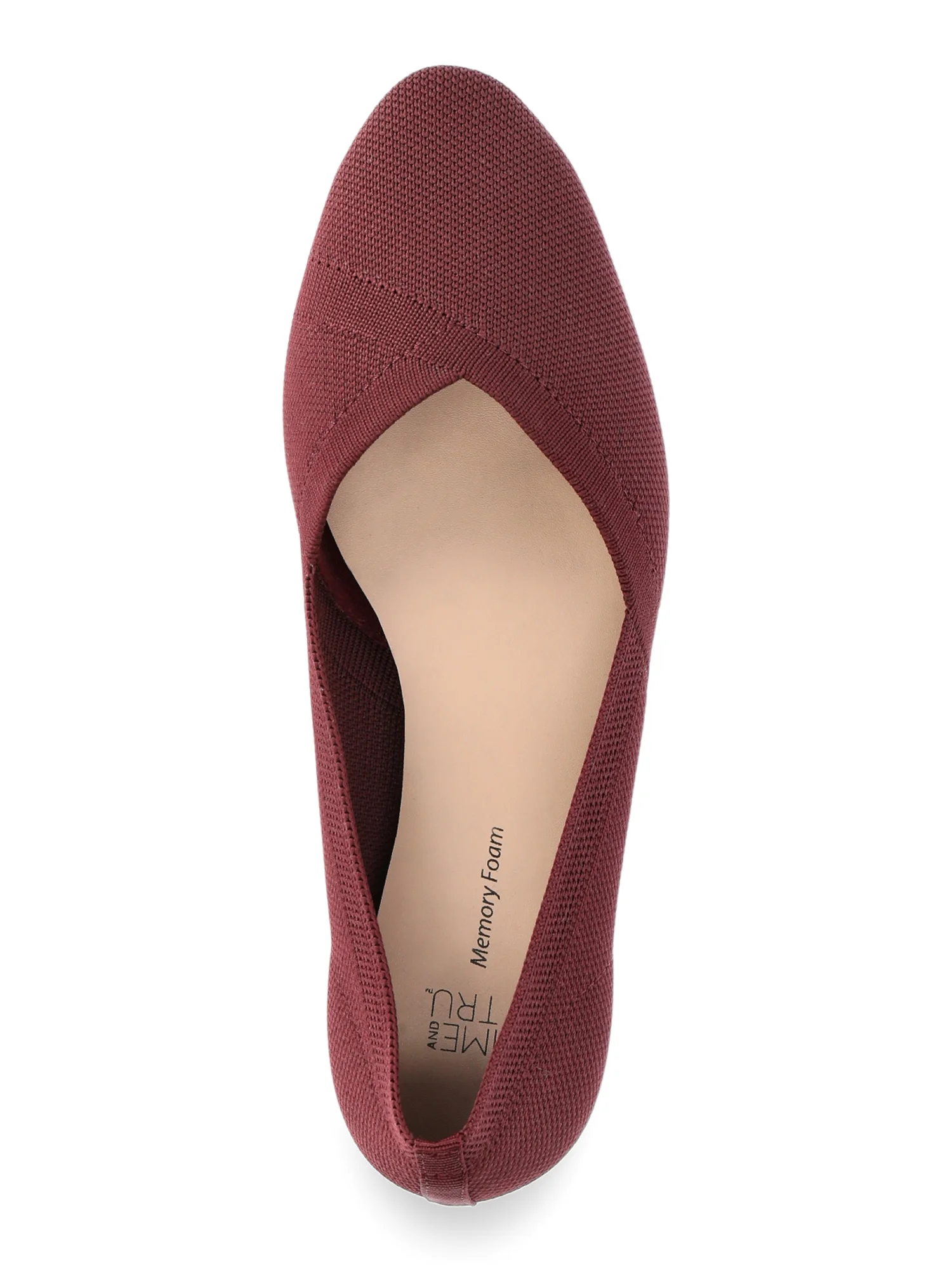 Time and Tru Women's Knit Ballet Flats