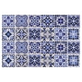 thumbnail image 1 of Pegatinas de azulejos de 24 piezas Unique Bargains, pegatinas de azulejos de pared para armarios de cocina 5.91"x5.91" negro azul, 1 of 6