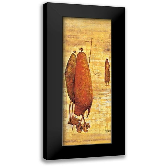 Foureau, Jacques 8x14 Black Modern Framed Museum Art Print Titled - Les bergers ,Kenya 2003