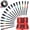 16 PCS Magnetic Nut Driver Set, variant on Nut Driver Set, Color-Coded Nut Driver Set, 6 Inch, 1/4" Hex Shank, SAE & Metric, Extra Long