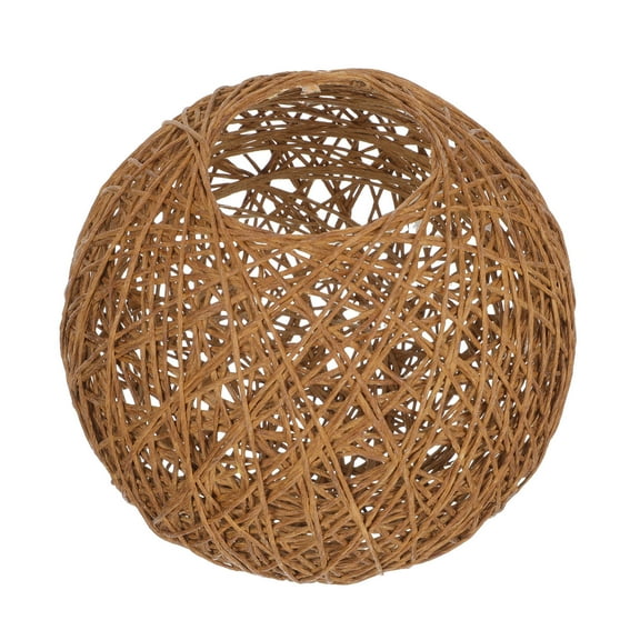 LOLIPPYY Round Rattan Light Shade Coffee Dustproof Living Room 1Pcs