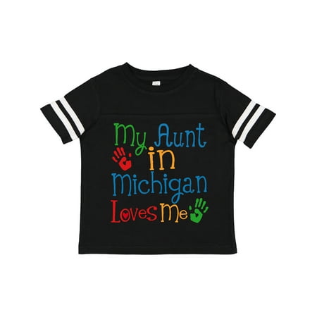 

Inktastic My Aunt in Michigan Loves Me Gift Toddler Boy or Toddler Girl T-Shirt
