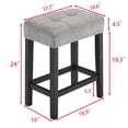 thumbnail image 4 of Bellemave Bar Table Set with Power Outlet, 4-Piece Kitchen Dining Table with 3 Upholstered Stools, 3-Person Counter Height Rectangle Dining Furniture Set (Black), 4 of 9