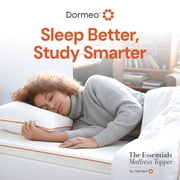 Dormeo The Essentials Dorm Mattress Topper for College, 2” Bed Topper, Lightweight with Non-Slip Base, Perfect for College Student Bedding