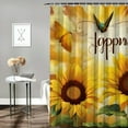 thumbnail image 2 of Fenyluxe Sunflower Bible Verse Pretty Shower Curtain Bathroom Decor 100% Polyester Washable Shower Curtain Set with Hooks 69x72, 2 of 7