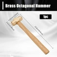 thumbnail image 2 of Brass Hammer with Wood Handle White 22.6x5.65x2.5cm diy, 2 of 6