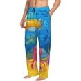 thumbnail image 6 of Sigee Submarine And Landscape print Men's Pajama Pants Lounge Sleep Bottoms with Elastic Waistband and Pockets-X-Large, 6 of 6